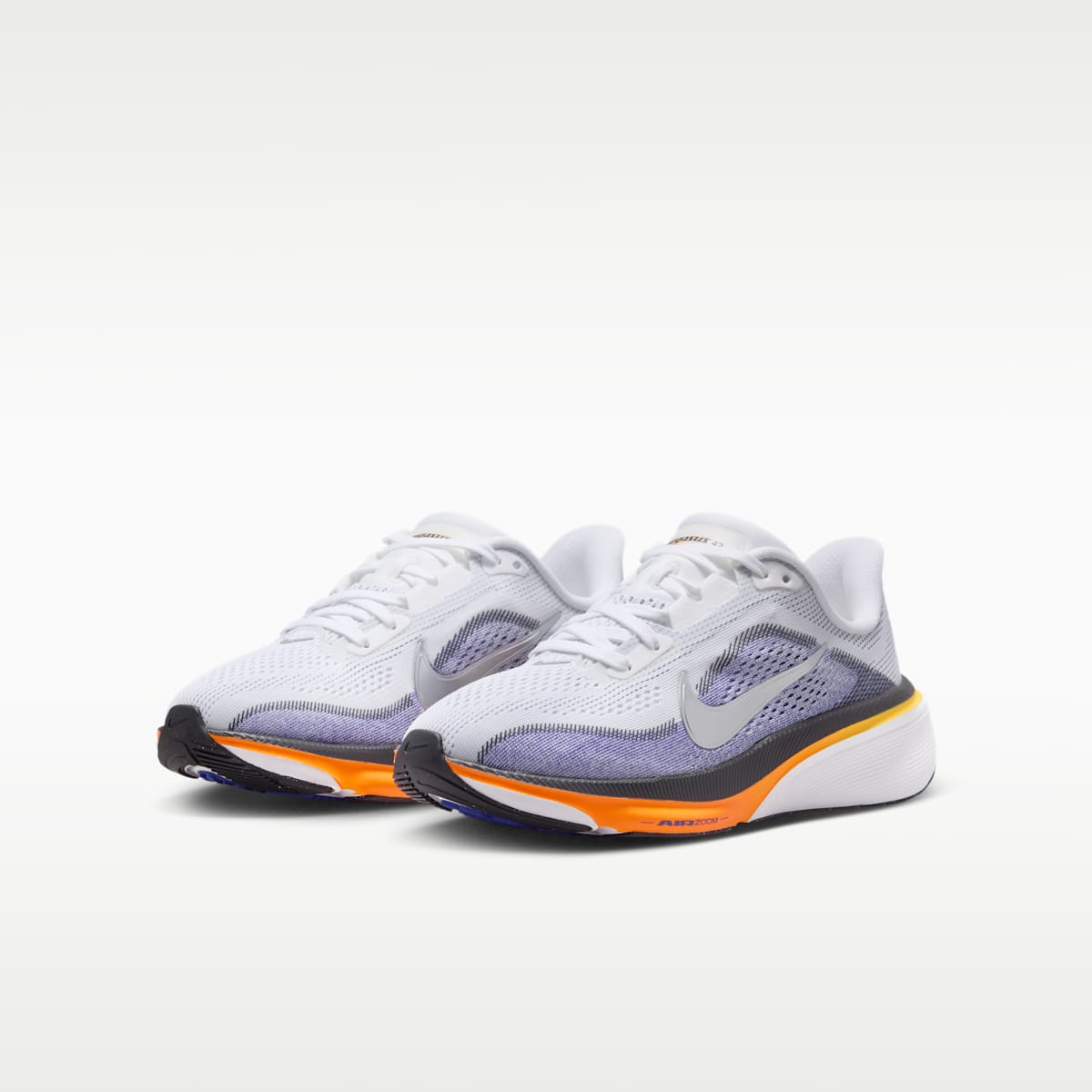 Nike Pegasus 42 Big Kids' Road Running Shoes - White/Lapis/Total Orange/Metallic Silver