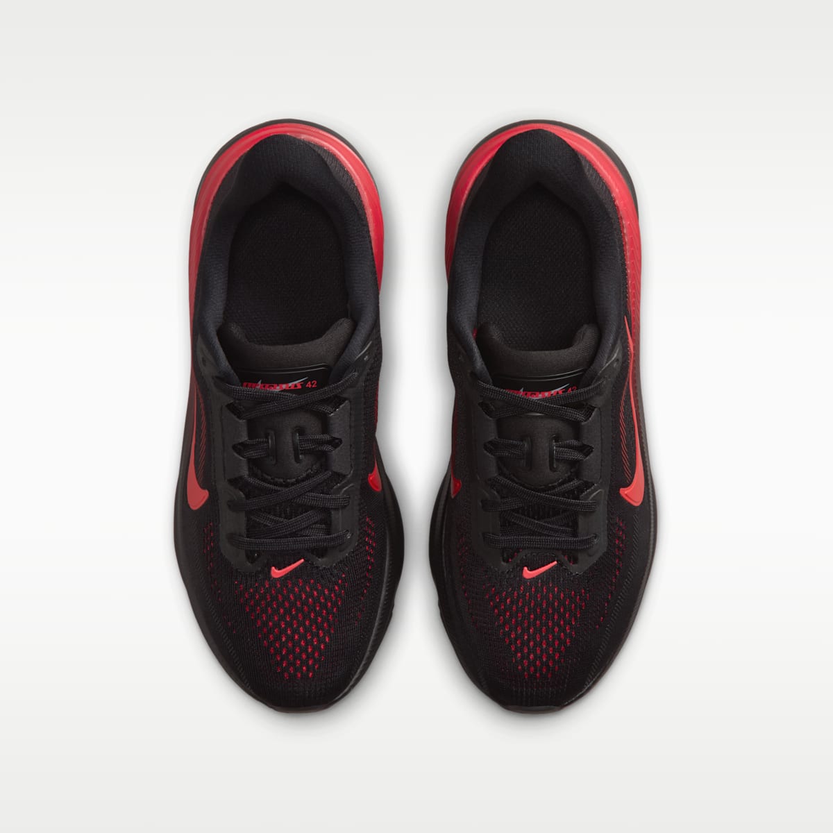 Nike Pegasus 42 Big Kids' Road Running Shoes - Black/University Red/Wolf Grey/Bright Crimson
