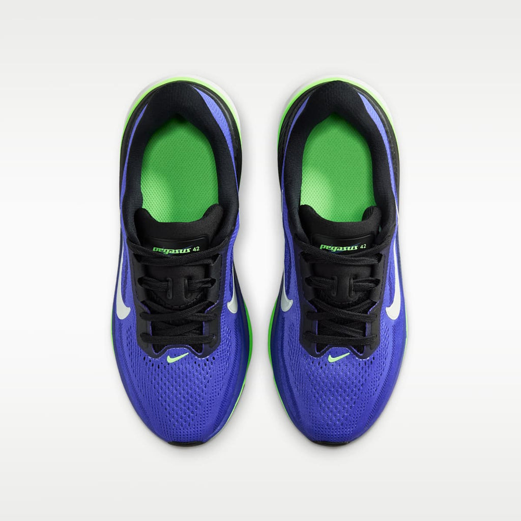 Nike Pegasus 42 Big Kids' Road Running Shoes - Sapphire/Lapis/Lime Blast/Black