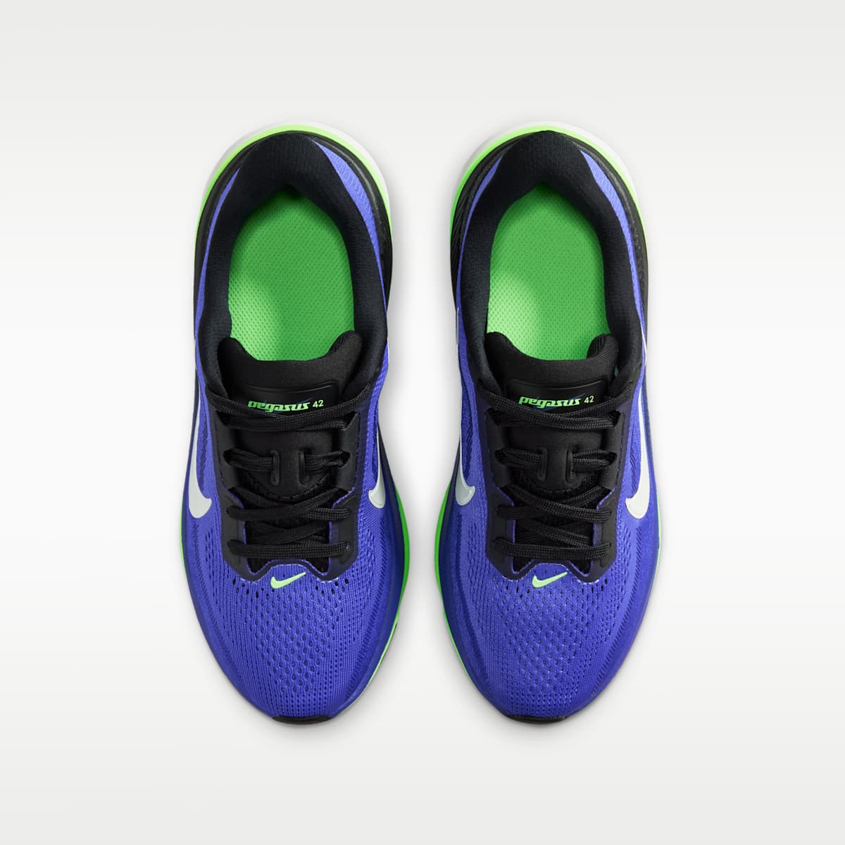Nike Pegasus 42 Big Kids' Road Running Shoes - Sapphire/Lapis/Lime Blast/Black
