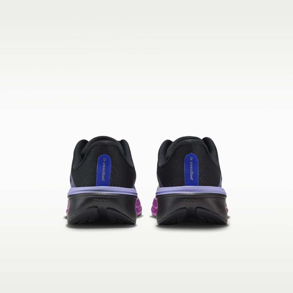 Nike Pegasus 42 Big Kids' Road Running Shoes - Black/Persian Violet/Vivid Purple/Metallic Silver