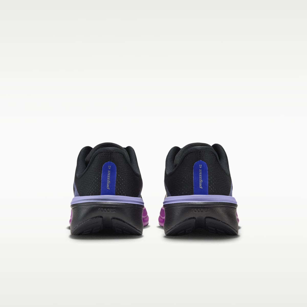 Nike Pegasus 42 Big Kids' Road Running Shoes - Black/Persian Violet/Vivid Purple/Metallic Silver