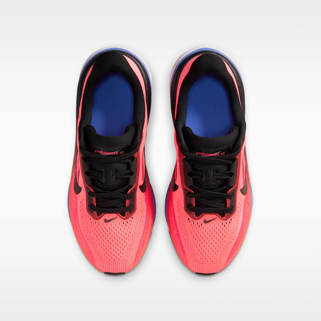 Nike Pegasus 42 Big Kids' Road Running Shoes - Lava Glow/Flash Crimson/Sapphire/Black