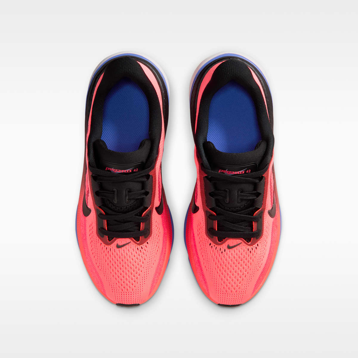 Nike Pegasus 42 Big Kids' Road Running Shoes - Lava Glow/Flash Crimson/Sapphire/Black