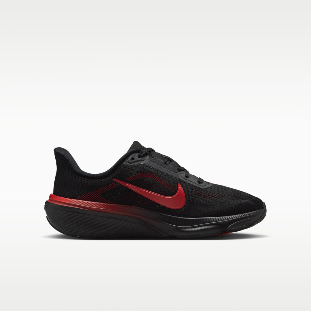 Nike Pegasus 42 Big Kids' Road Running Shoes - Black/University Red/Wolf Grey/Bright Crimson