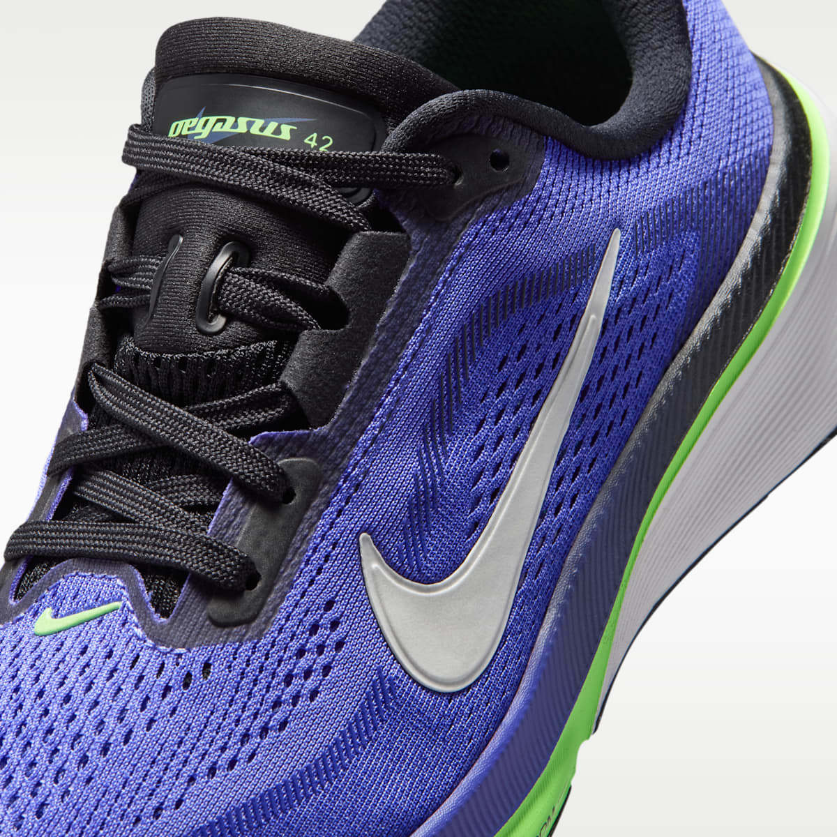 Nike Pegasus 42 Big Kids' Road Running Shoes - Sapphire/Lapis/Lime Blast/Black