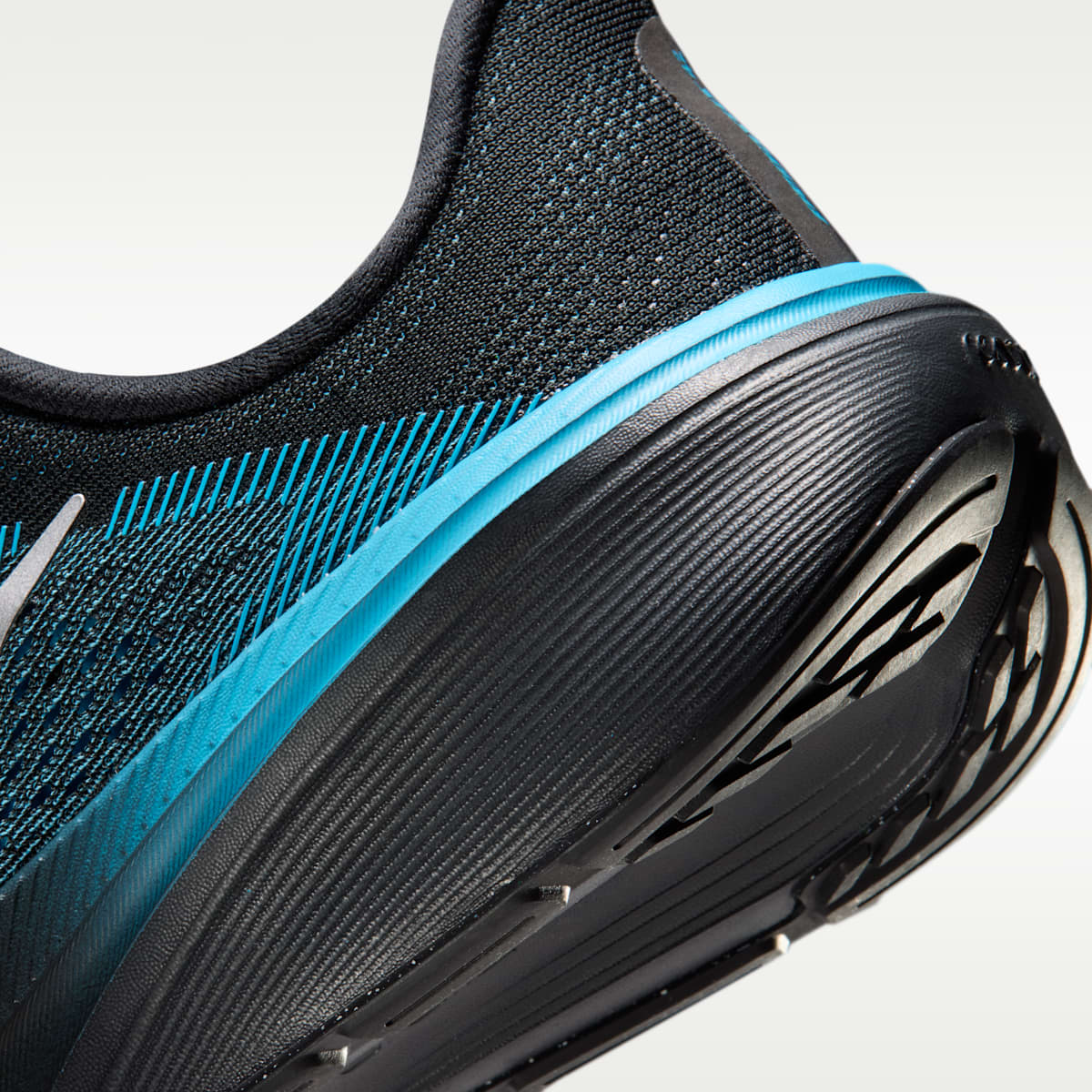 Nike Pegasus 42 Big Kids' Road Running Shoes - Black/Light Current Blue/Anthracite/Metallic Silver