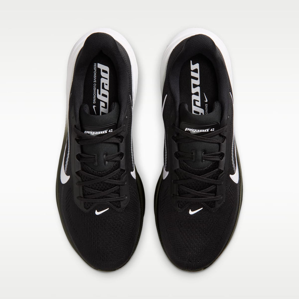 Nike Pegasus 42 Men's Road Running Shoes - Black/Photon Dust/White - Image 4