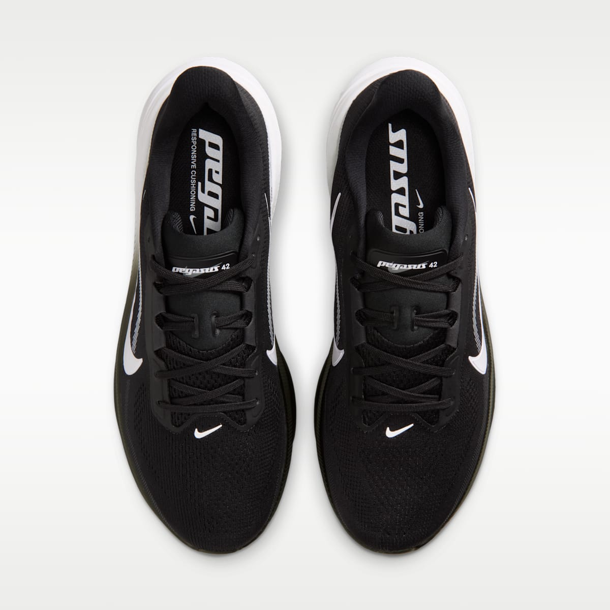 Nike Pegasus 42 Men's Road Running Shoes - Black/Photon Dust/White - Image 4