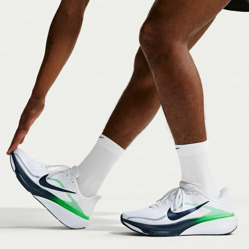 Nike Pegasus 42 Men's Road Running Shoes - White/Green Spark/Midnight Navy - Image 9
