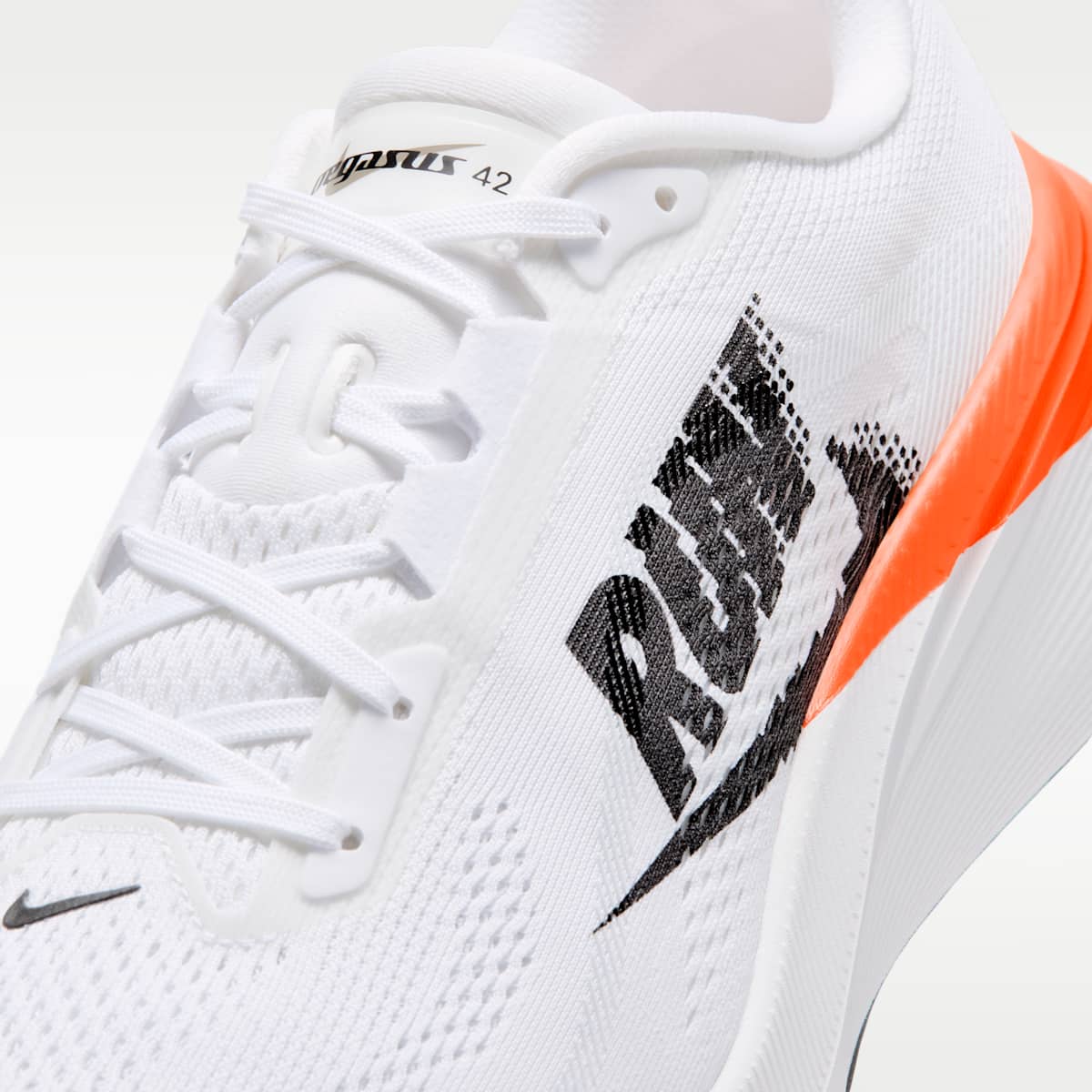 Nike Pegasus 42 Men's Road Running Shoes - White/White/Total Orange/Black - Image 7
