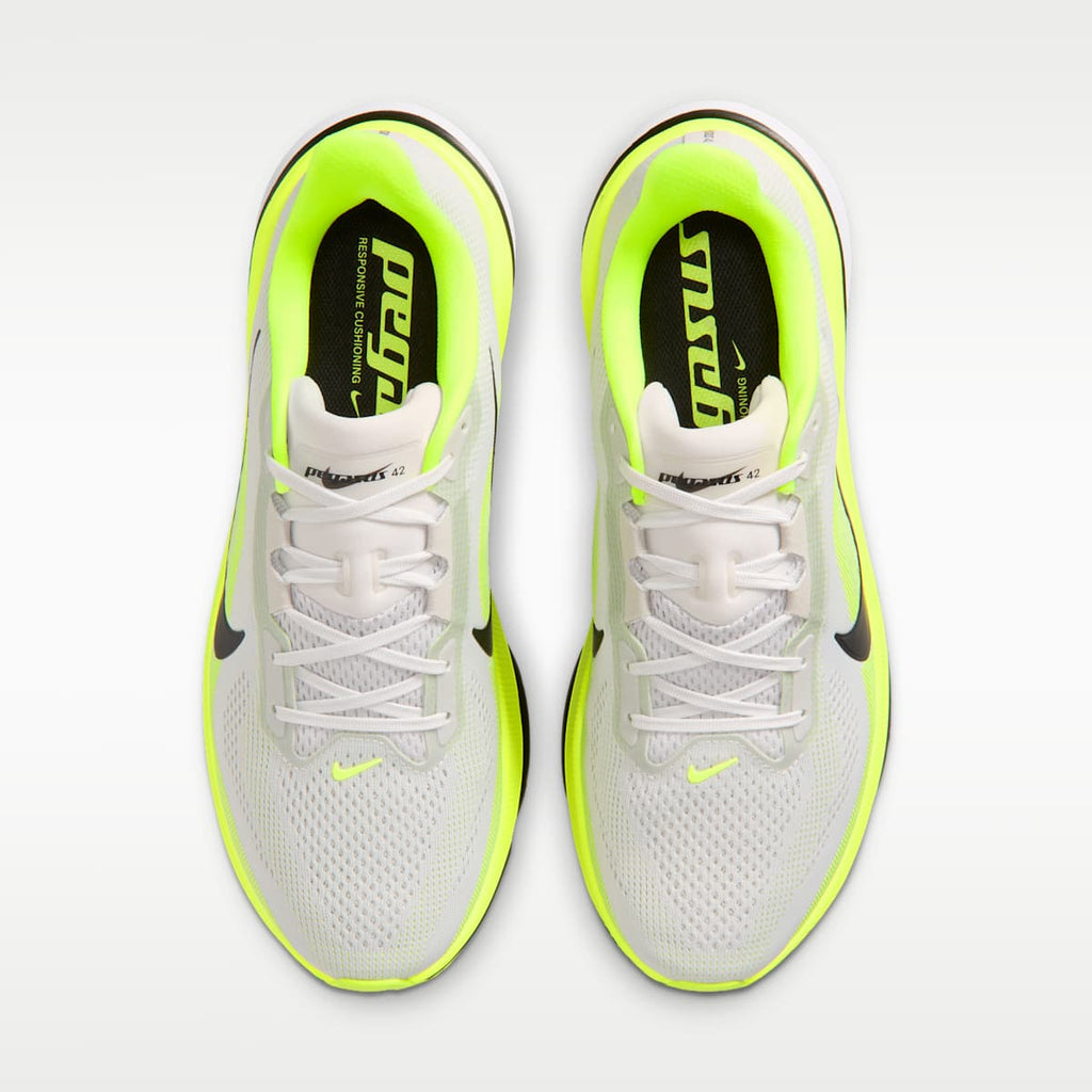 Nike Pegasus 42 Men's Road Running Shoes - Photon Dust/Volt/White/Black - Image 4