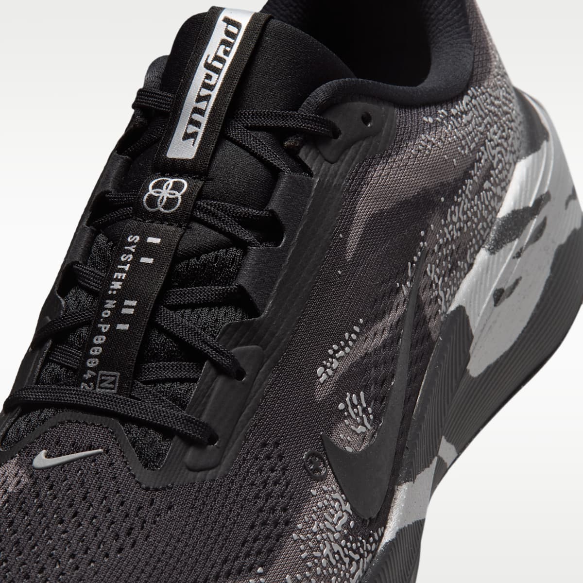 Nike Pegasus 42 Men's Road Running Shoes - Black/Medium Ash/Metallic Silver/Black - Image 7