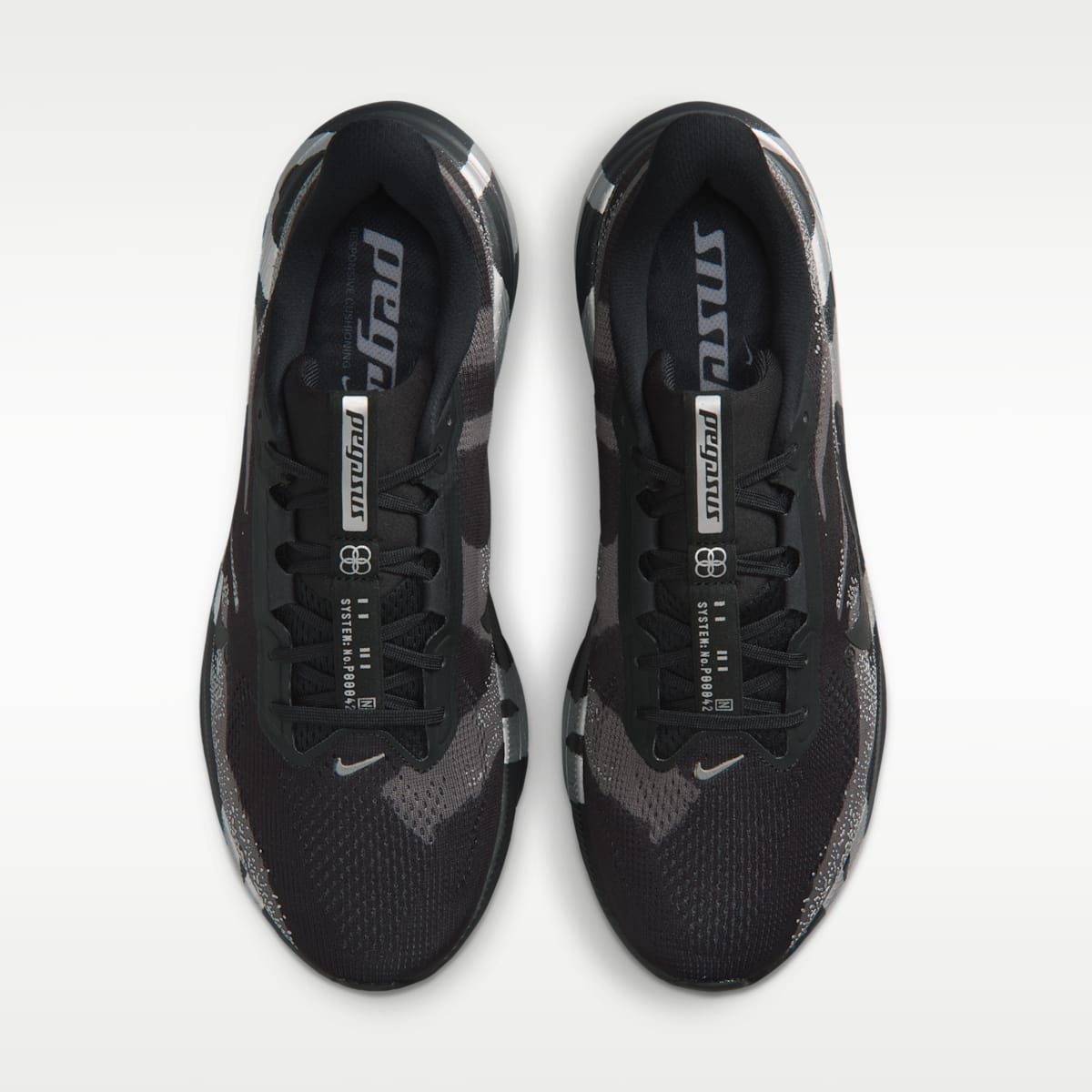 Nike Pegasus 42 Men's Road Running Shoes - Black/Medium Ash/Metallic Silver/Black - Image 4