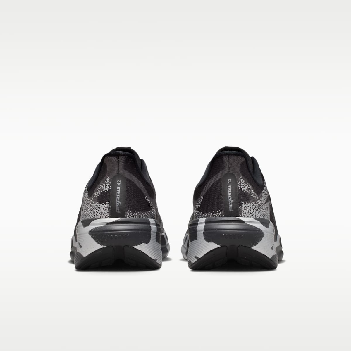 Nike Pegasus 42 Men's Road Running Shoes - Black/Medium Ash/Metallic Silver/Black - Image 6