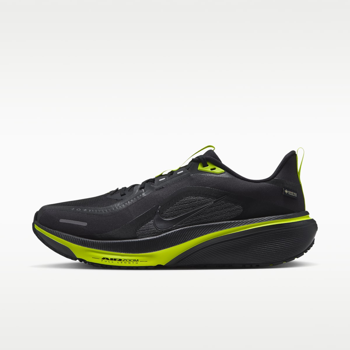 Nike Pegasus 42 GORE-TEX Men's Waterproof Road Running Shoes - Black/Lemon Venom/Metallic Dark Grey - Image 1