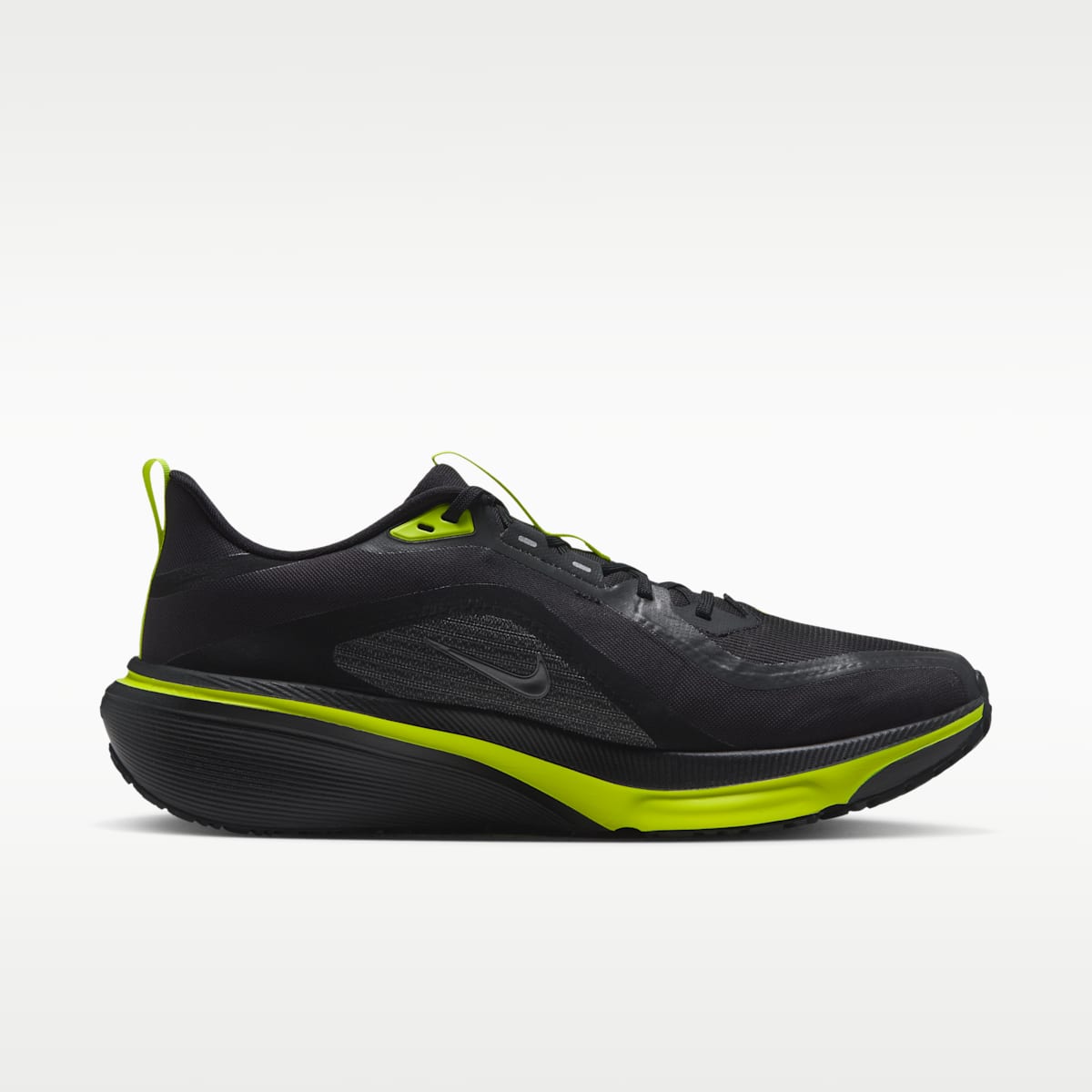 Nike Pegasus 42 GORE-TEX Men's Waterproof Road Running Shoes - Black/Lemon Venom/Metallic Dark Grey - Image 3