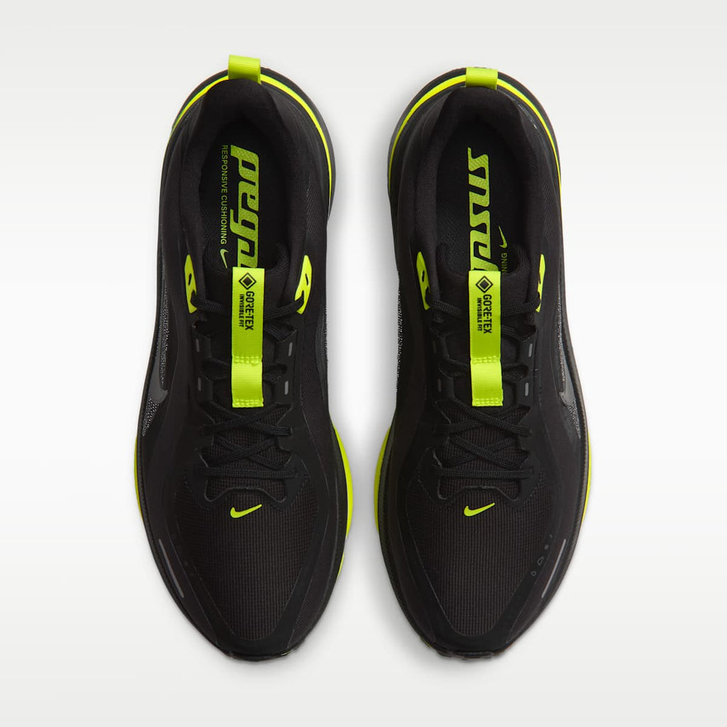 Nike Pegasus 42 GORE-TEX Men's Waterproof Road Running Shoes - Black/Lemon Venom/Metallic Dark Grey - Image 4