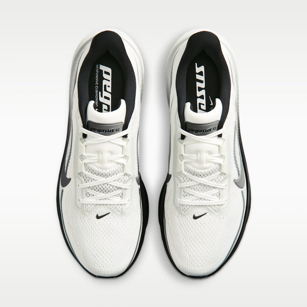 Nike Pegasus 42 Men's Road Running Shoes - Summit White/Photon Dust/Black/Metallic Silver - Image 4