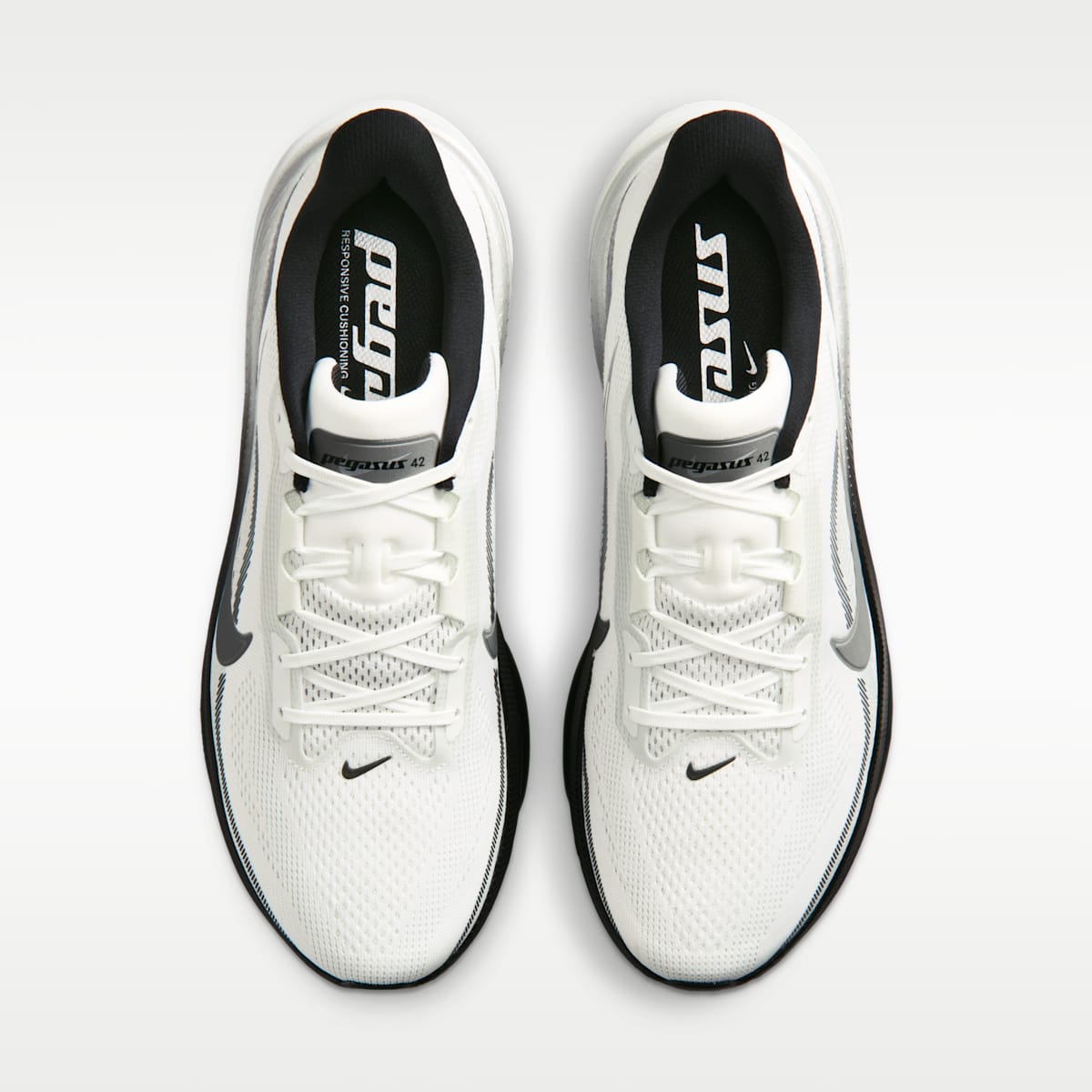Nike Pegasus 42 Men's Road Running Shoes - Summit White/Photon Dust/Black/Metallic Silver - Image 4