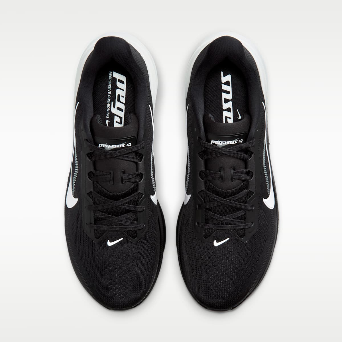 Nike Pegasus 42 Men's Road Running Shoes (Wide) - Black/Photon Dust/White - Image 4