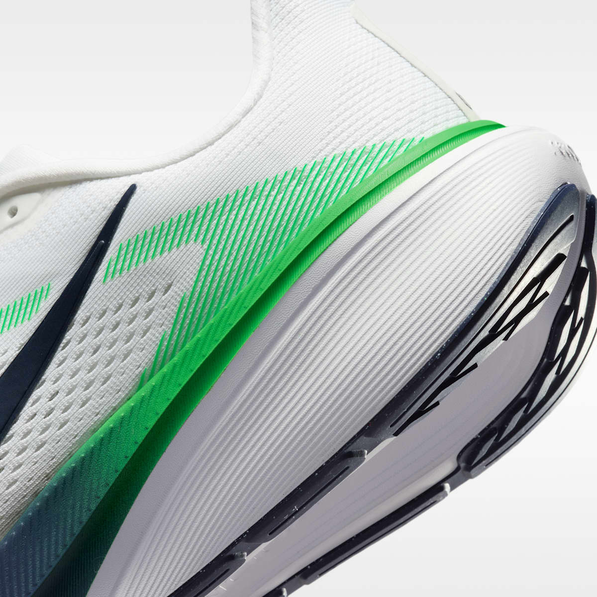 Nike Pegasus 42 Men's Road Running Shoes (Wide) - White/Green Spark/Midnight Navy - Image 8