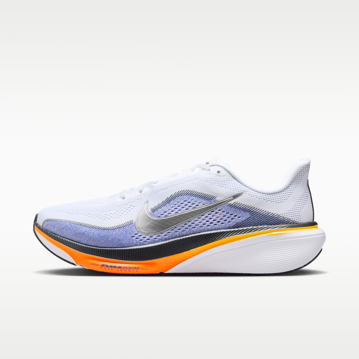 Nike Pegasus 42 Men's Road Running Shoes (Wide) - White/Lapis/Total Orange/Metallic Silver - Image 1