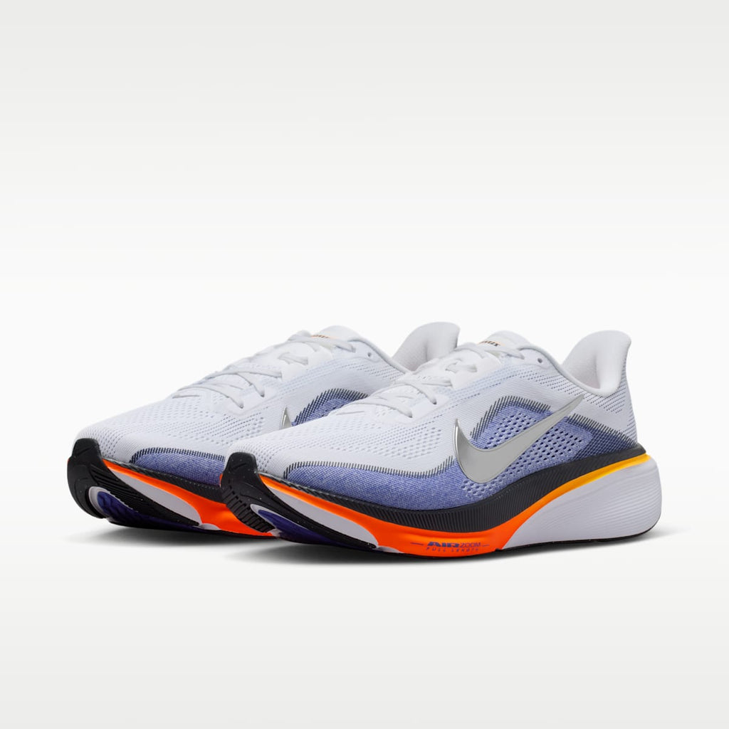 Nike Pegasus 42 Men's Road Running Shoes (Wide) - White/Lapis/Total Orange/Metallic Silver - Image 5