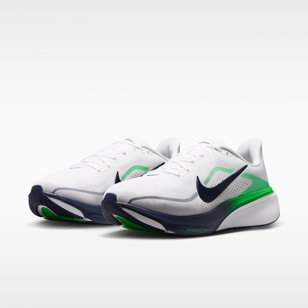 Nike Pegasus 42 Men's Road Running Shoes (Wide) - White/Green Spark/Midnight Navy - Image 5
