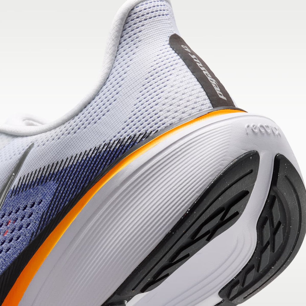 Nike Pegasus 42 Men's Road Running Shoes (Wide) - White/Lapis/Total Orange/Metallic Silver - Image 8