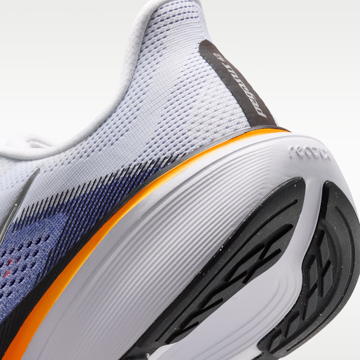 Nike Pegasus 42 Men's Road Running Shoes (Wide) - White/Lapis/Total Orange/Metallic Silver - Image 8