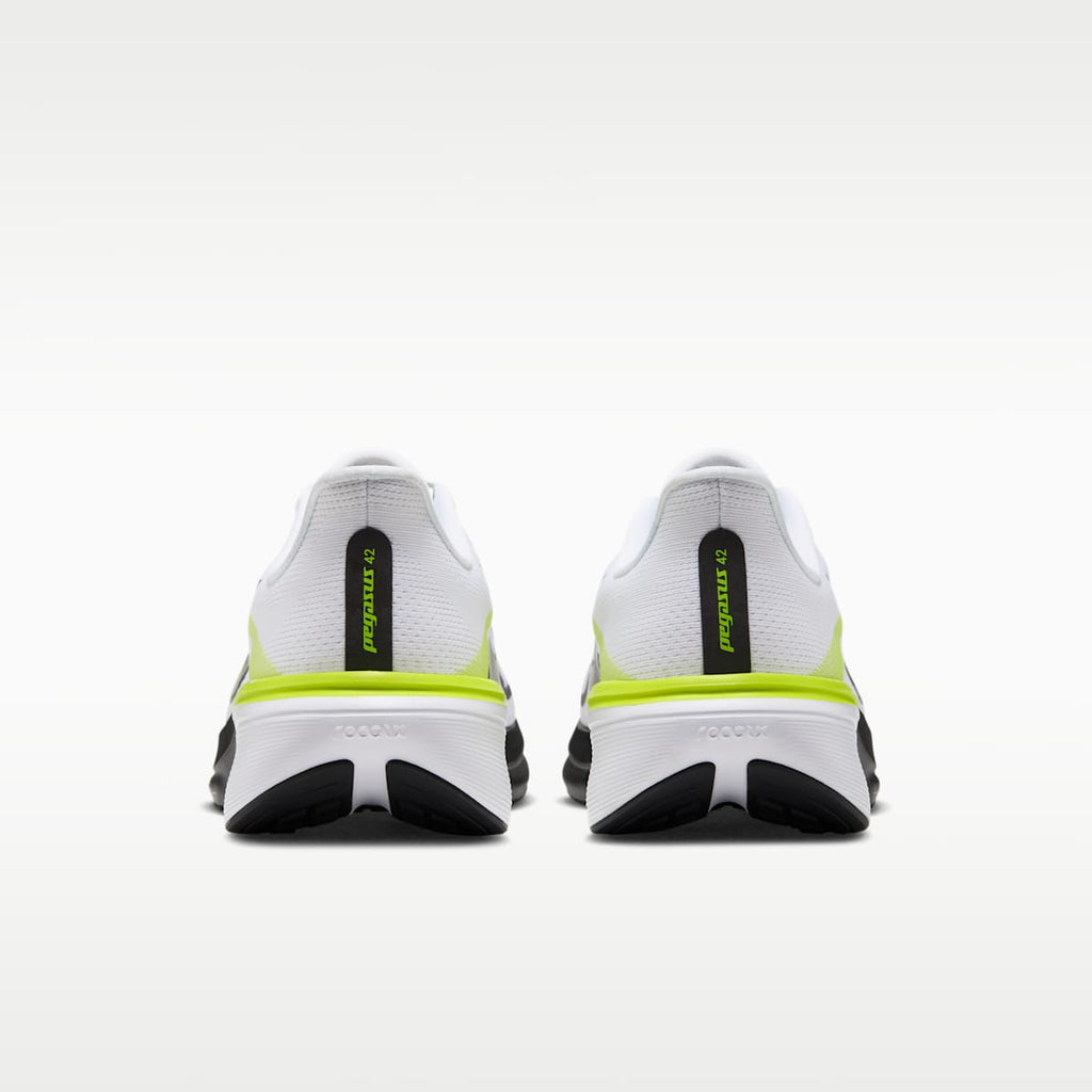 Nike Pegasus 42 Men's Road Running Shoes - White/Lemon Venom/White/Black - Image 6