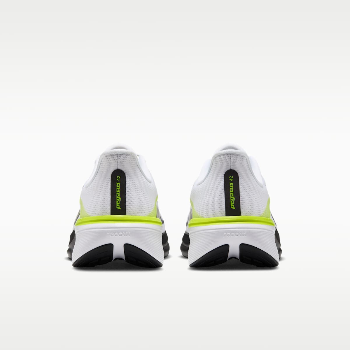 Nike Pegasus 42 Men's Road Running Shoes - White/Lemon Venom/White/Black - Image 6