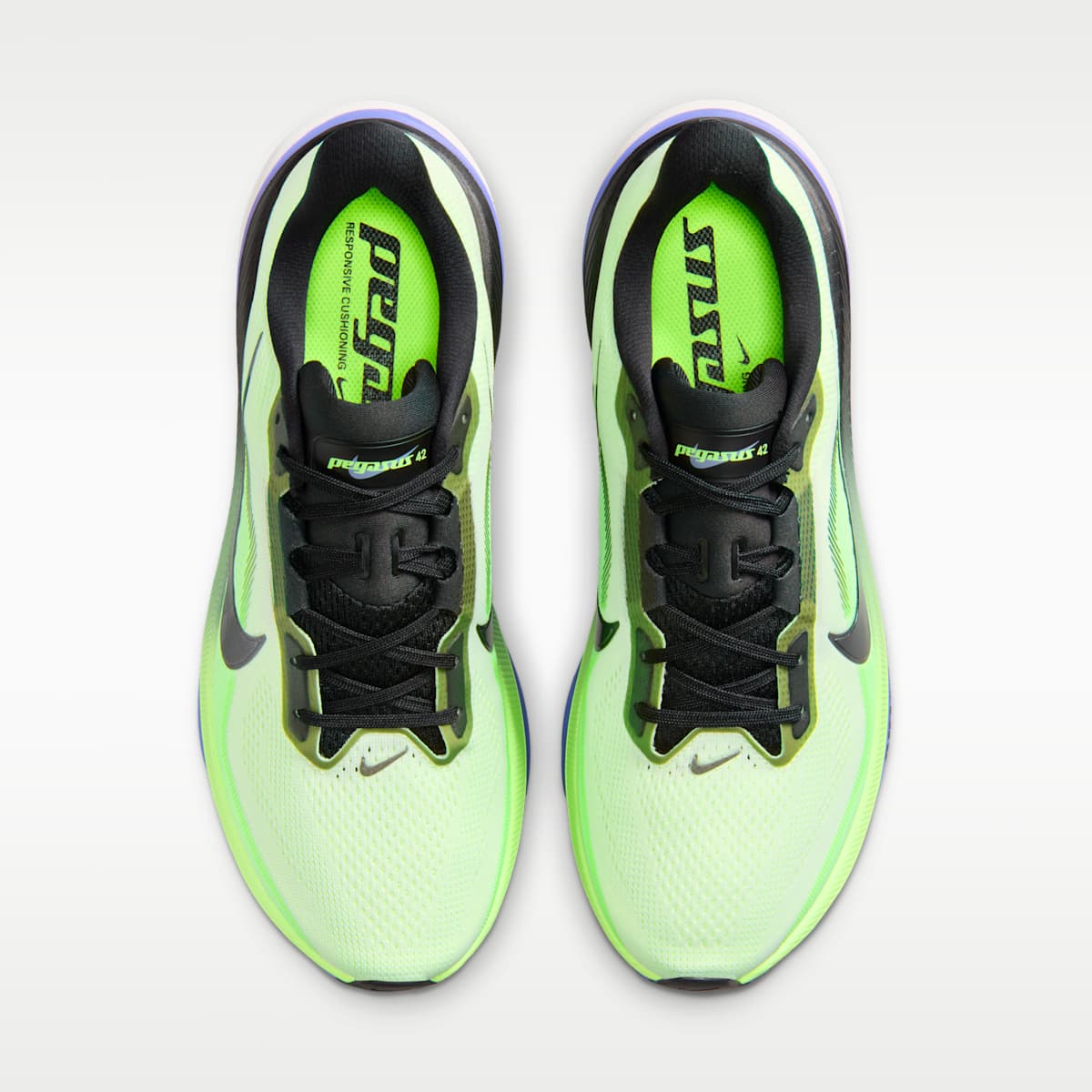 Nike Pegasus 42 Men's Road Running Shoes - Volt Tint/Sapphire/Lime Blast/Black Spruce - Image 4