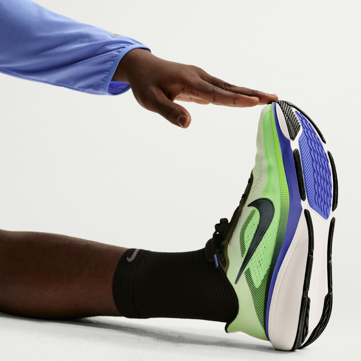 Nike Pegasus 42 Men's Road Running Shoes - Volt Tint/Sapphire/Lime Blast/Black Spruce - Image 9