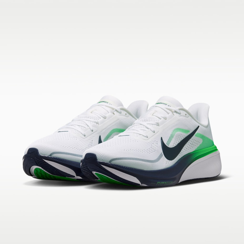 Nike Pegasus 42 Men's Road Running Shoes - White/Green Spark/Midnight Navy - Image 5