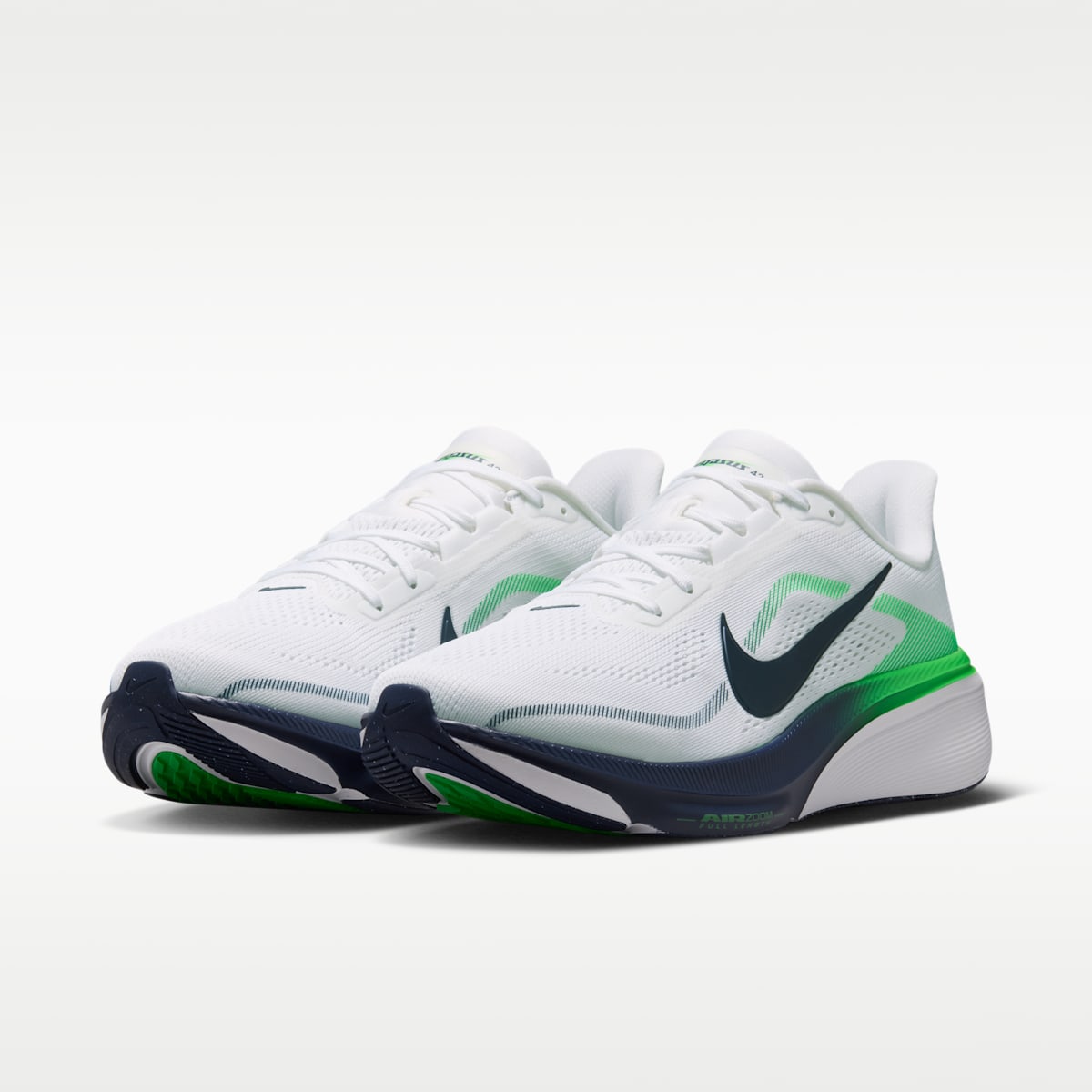 Nike Pegasus 42 Men's Road Running Shoes - White/Green Spark/Midnight Navy - Image 5