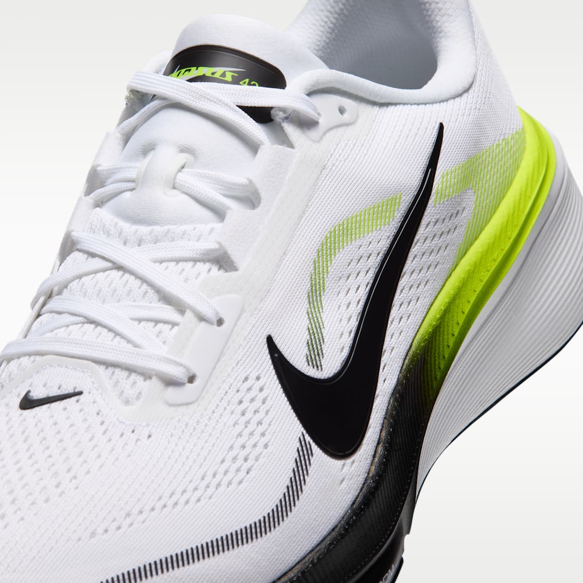 Nike Pegasus 42 Men's Road Running Shoes - White/Lemon Venom/White/Black - Image 7