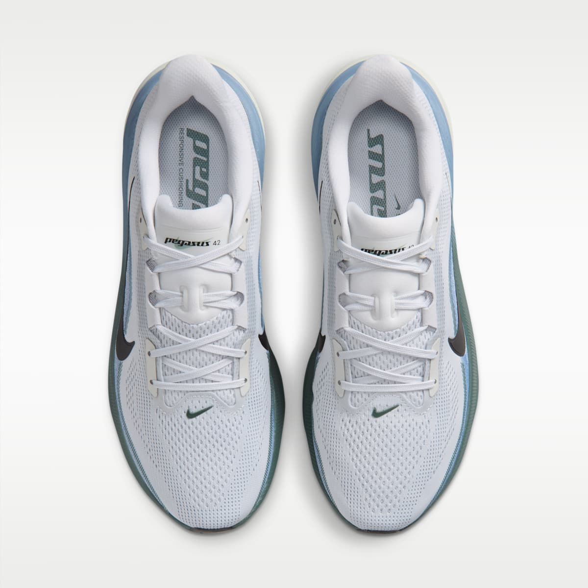 Nike Pegasus 42 Men's Road Running Shoes - Pure Platinum/Work Blue/Mineral Slate/Dark Obsidian - Image 4