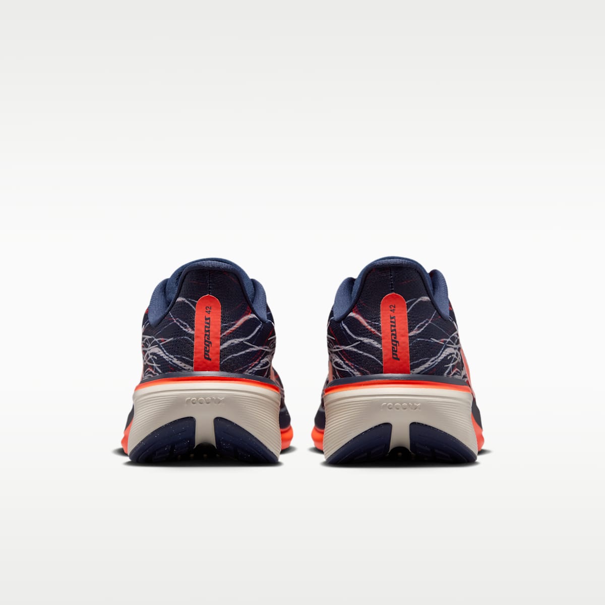 Nike Pegasus 42 Men's Road Running Shoes - Obsidian/Light Bone/Bright Crimson/Dynamic Yellow - Image 6