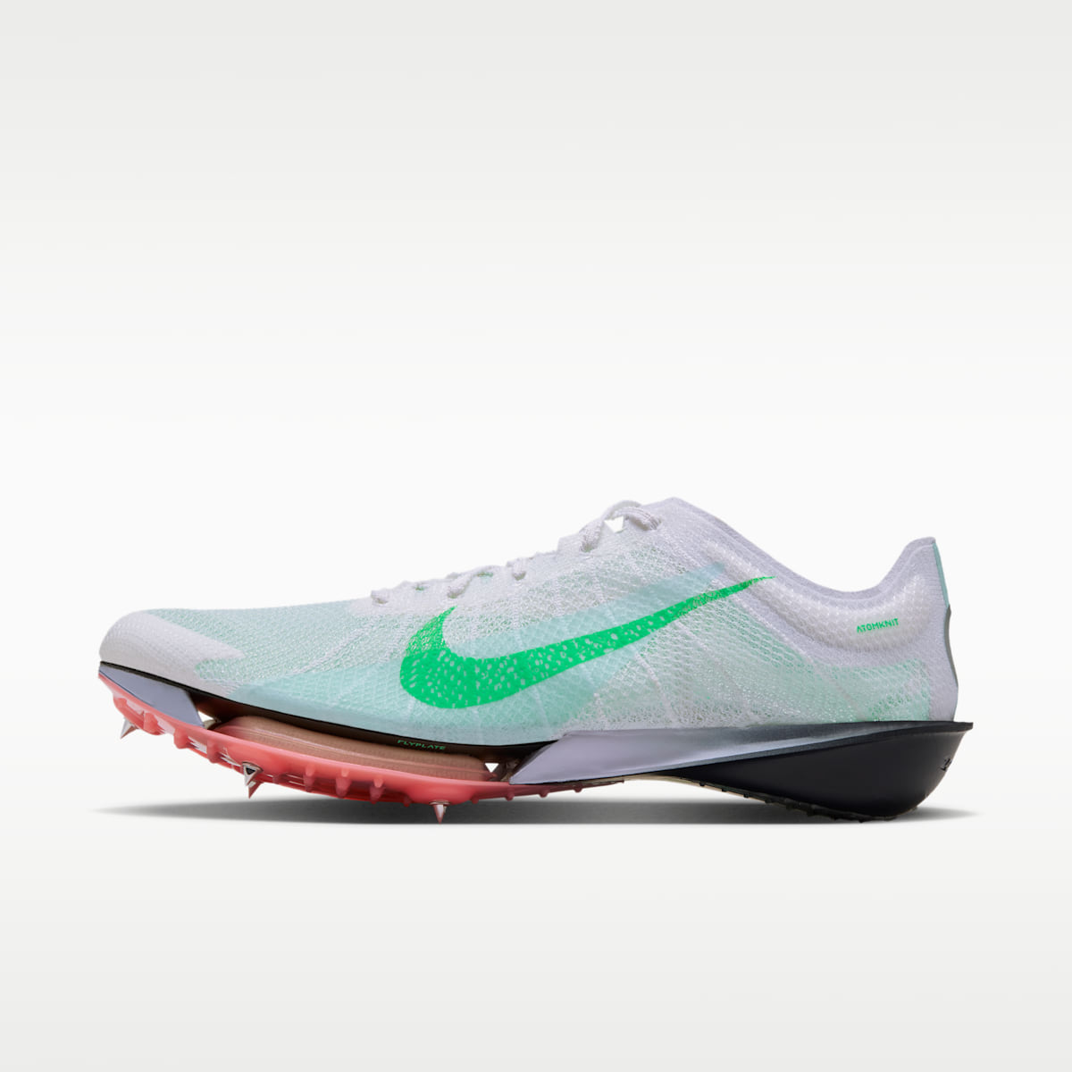 Women's Nike Victory 2 Track & Field Distance Spikes - Summit White/Obsidian/Palest Purple/Electro Green