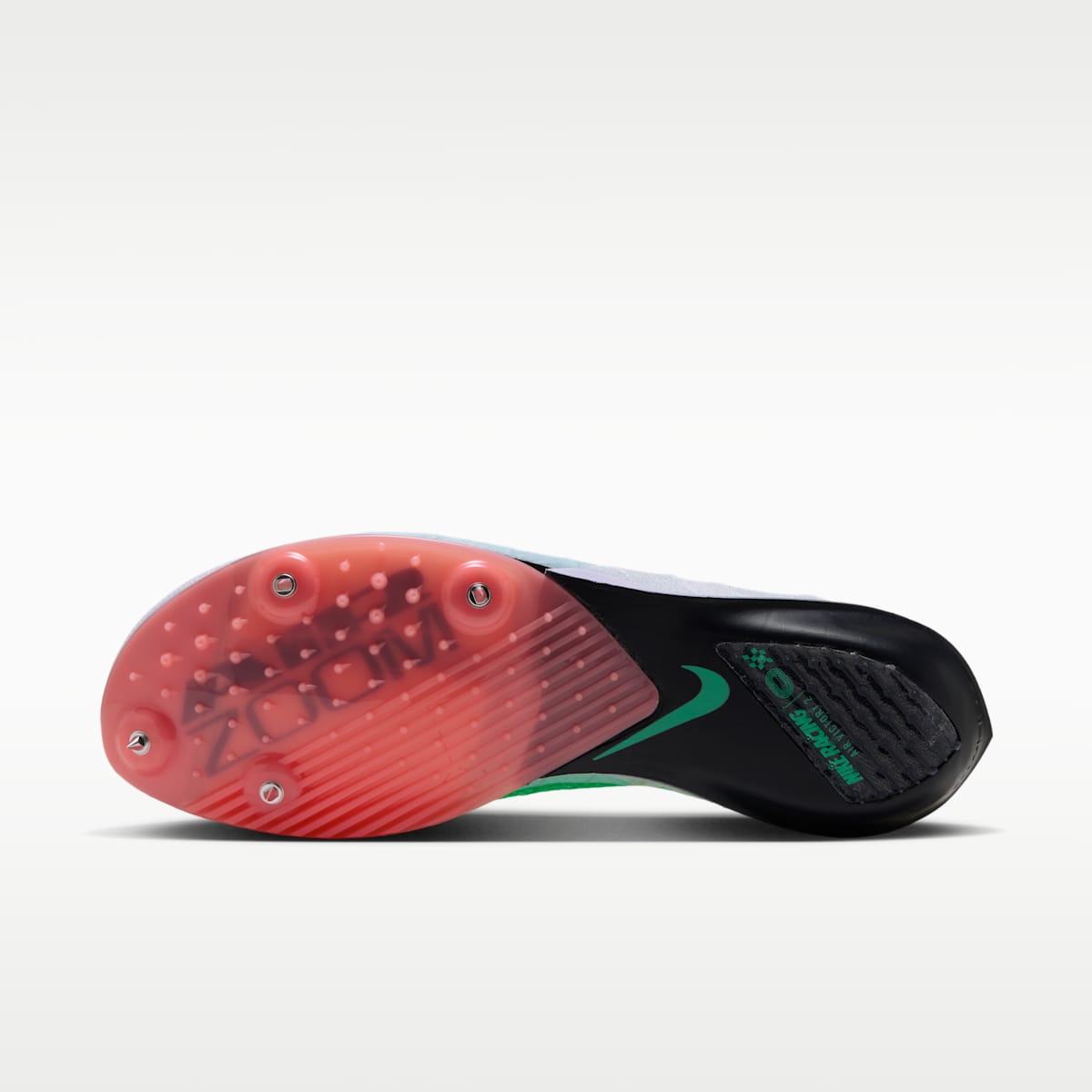 Women's Nike Victory 2 Track & Field Distance Spikes - Summit White/Obsidian/Palest Purple/Electro Green