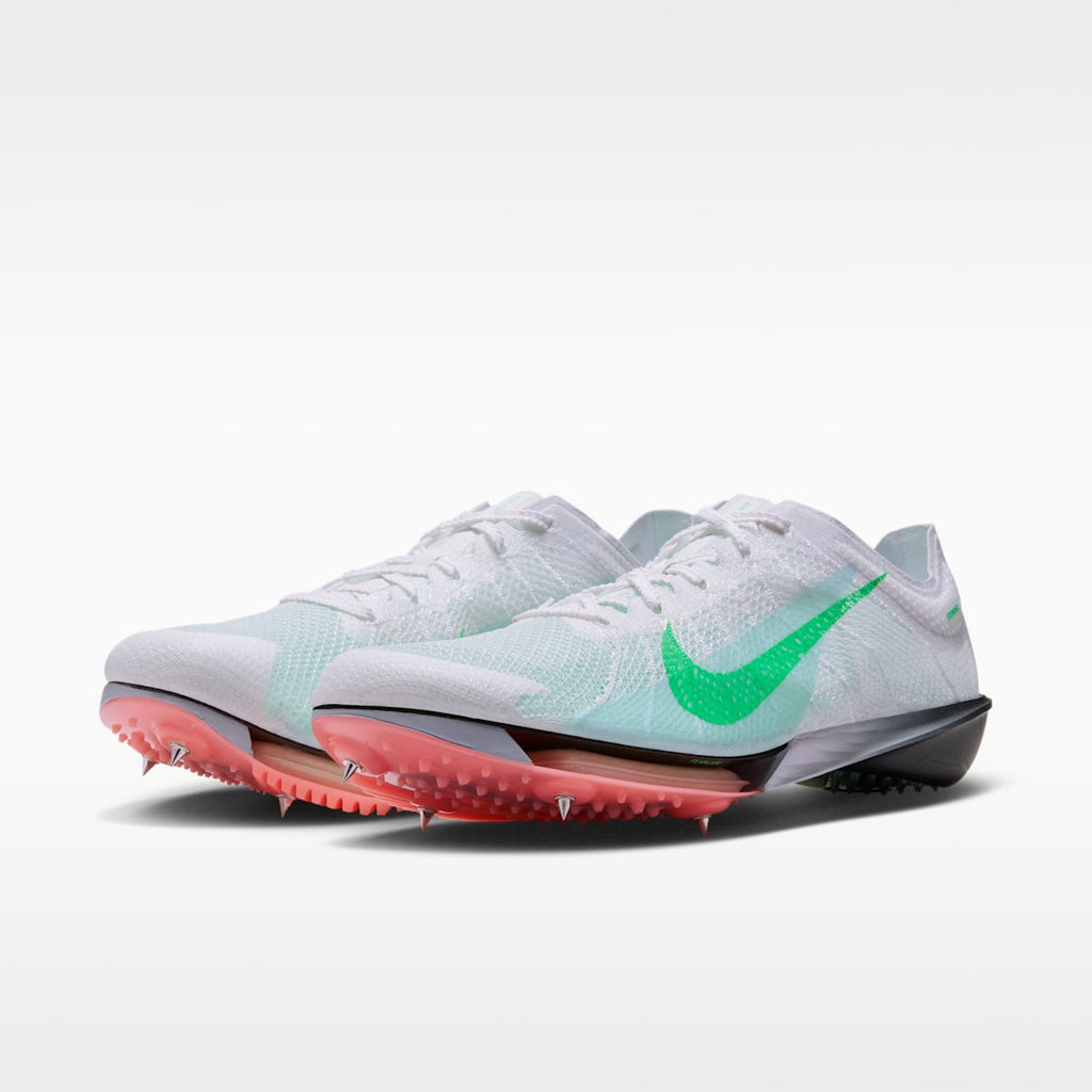 Women's Nike Victory 2 Track & Field Distance Spikes - Summit White/Obsidian/Palest Purple/Electro Green