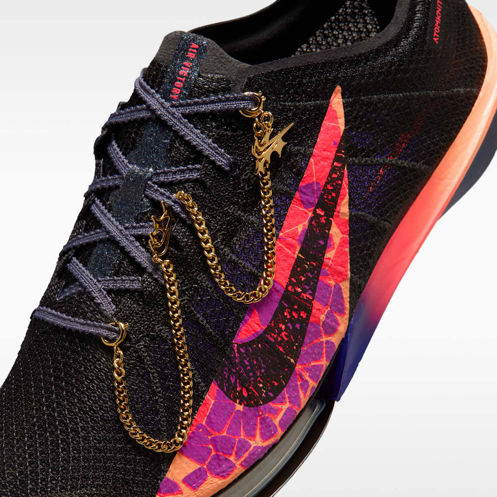 Women's Nike Victory 2 Glam Track & Field Distance Spikes - Light Carbon/Flash Crimson/Indigo Burst/Black