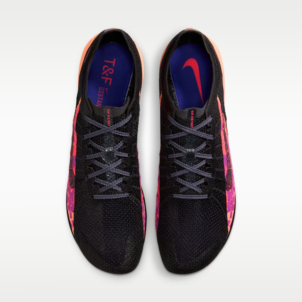 Women's Nike Victory 2 Glam Track & Field Distance Spikes - Light Carbon/Flash Crimson/Indigo Burst/Black