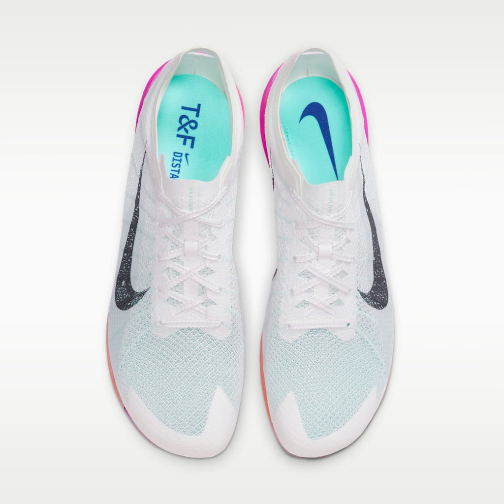 Women's Nike Victory 2 Track & Field Distance Spikes - White/Bright Crimson/Fire Pink/Obsidian