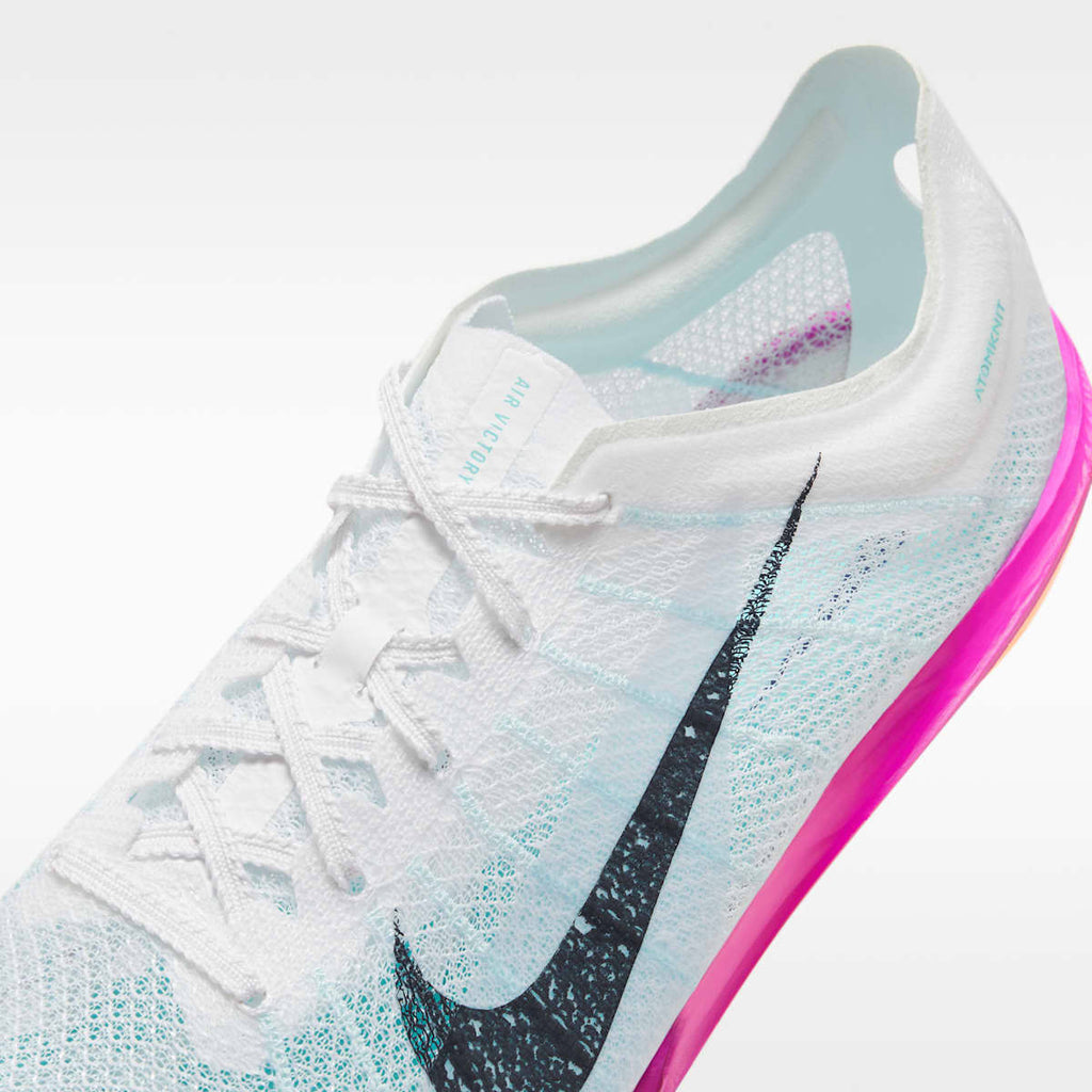 Women's Nike Victory 2 Track & Field Distance Spikes - White/Bright Crimson/Fire Pink/Obsidian