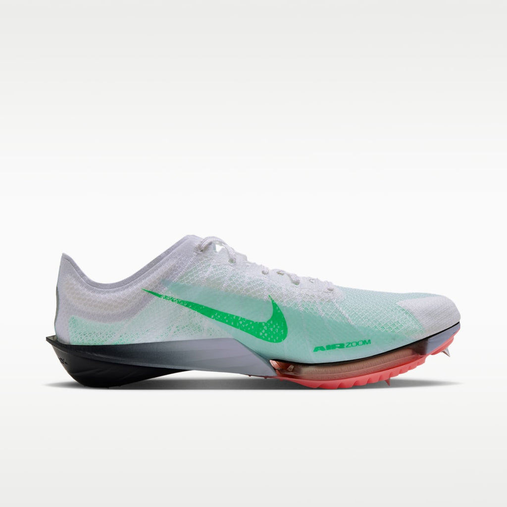 Women's Nike Victory 2 Track & Field Distance Spikes - Summit White/Obsidian/Palest Purple/Electro Green
