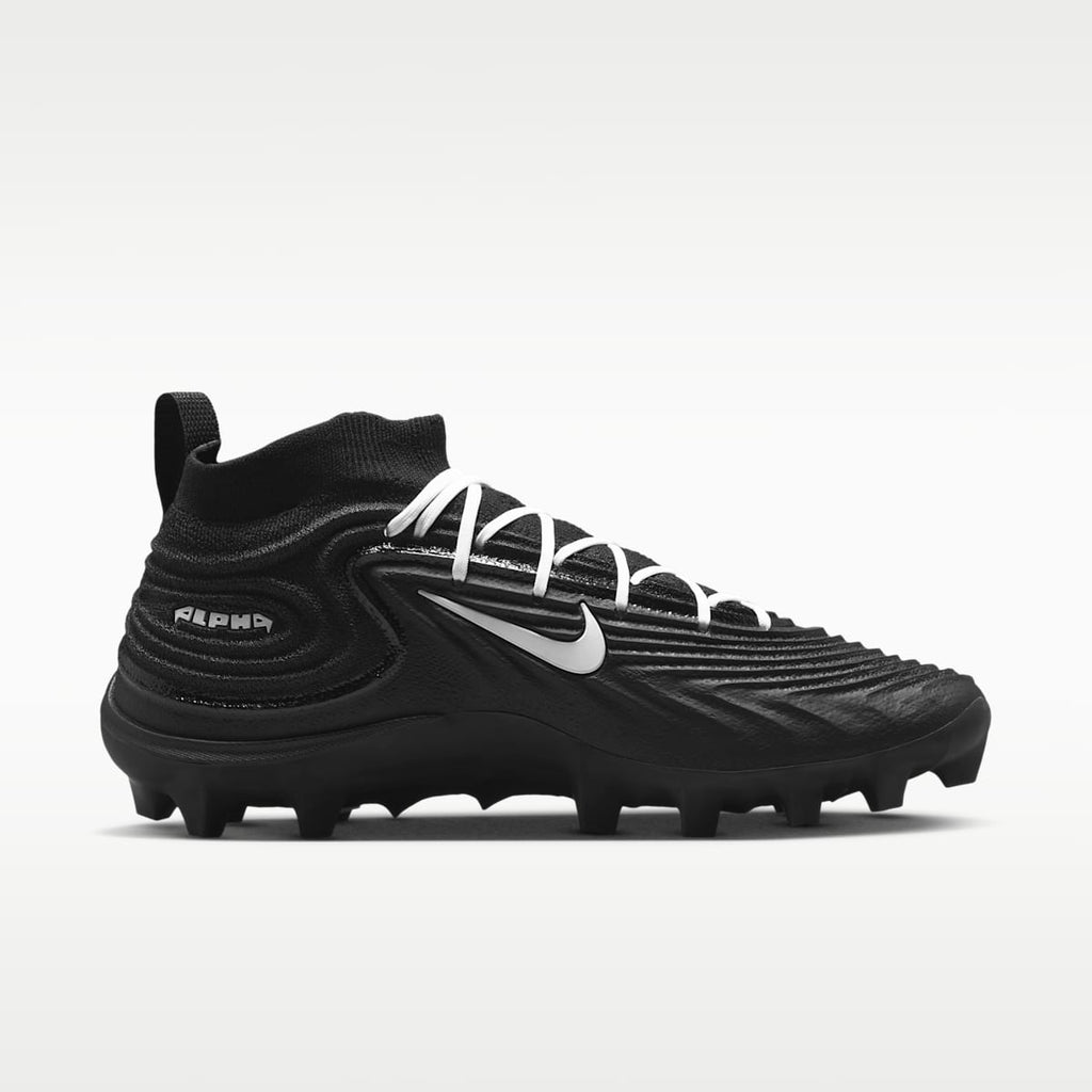 Nike Alpha Menace 5 Elite Men's Football Cleats - Black/Black/White - Image 3