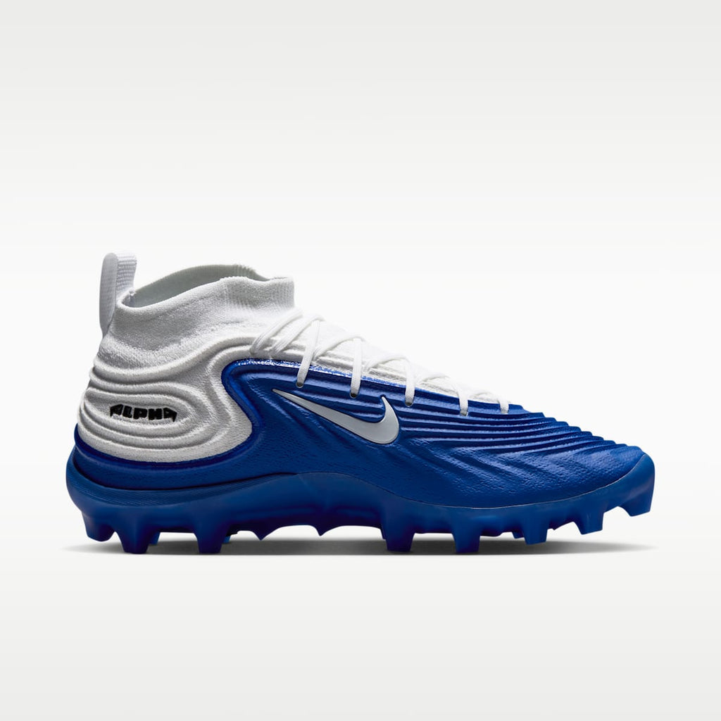 Nike Alpha Menace 5 Elite Men's Football Cleats - White/Hyper Royal/Black - Image 3